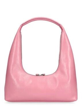 Margesherwood leather shoulder bag in glossy candy pink